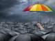 colorful-umbrella-among-black-umbrellas